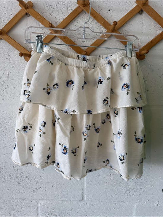 Universal Thread Dresses & Skirts - Universal Thread Cream Tiered Skirt with Blue Floral Print